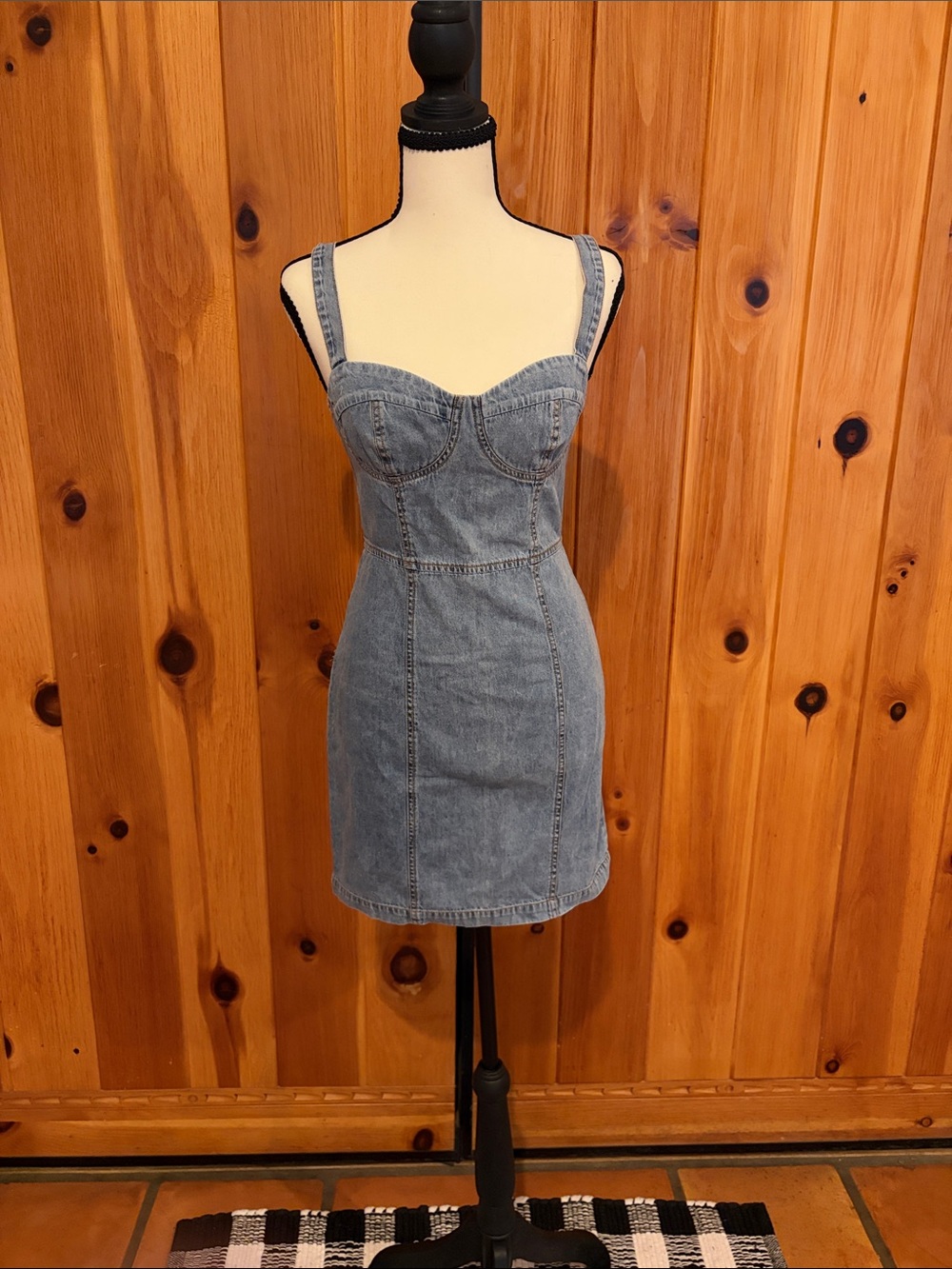 Kourt Denim Bustier Country Western Mini Dress Size S/M